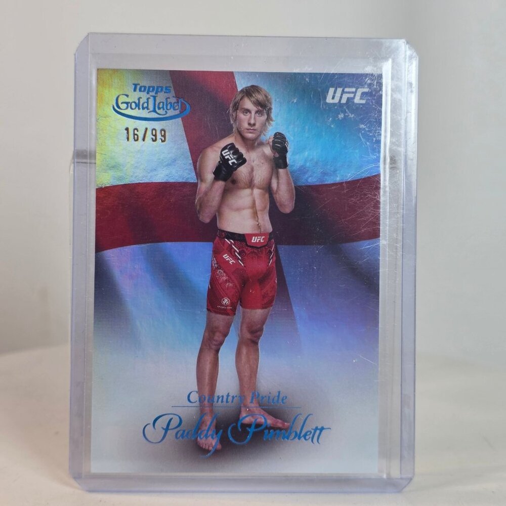 Topps Gold Label 2023 Paddy Pimblett UFC Card Country Pride 16/99 Lightweight